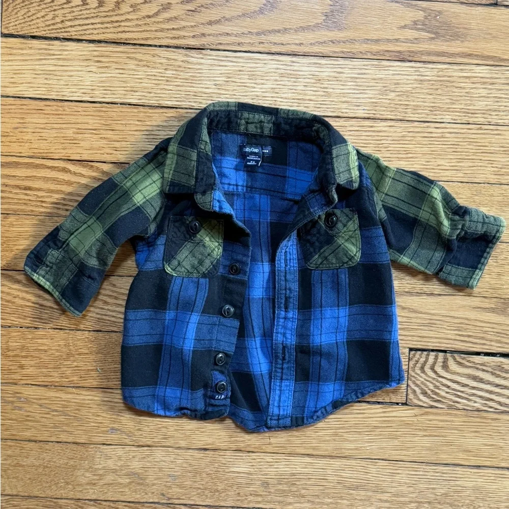 Gap Flannel Shirt - Size 3-6 Months